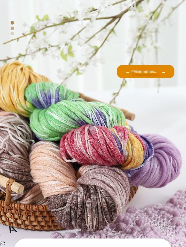 Fancy Twisted Cashmere Yarn – Irregular Imitation Bean Yarn for Hand-Knitting Sweaters, Cardigans, Shawls & DIY Crafts