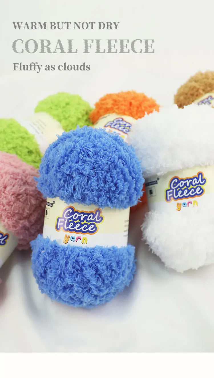 Soft Coral Yarn – Fluffy, Skin-Friendly Knitting Yarn for Sweaters, Scarves & DIY Winter Wearables