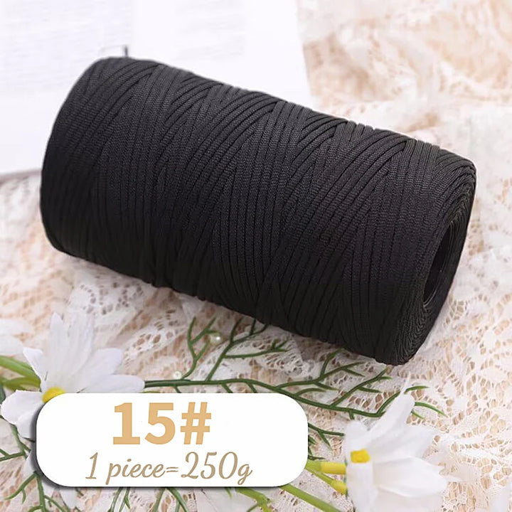 250g Lightweight Flat Ribbon Yarn – Hollow Crochet Yarn for Summer Hats, Bags & DIY Crafts