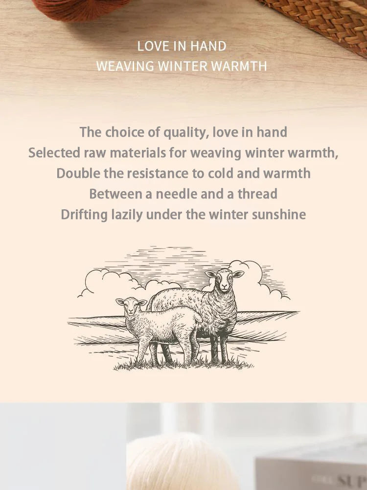 300g 238 Pure Wool Yarn (6 Pack) – High-Quality Knitting Yarn for Sweaters, Vests & Hats