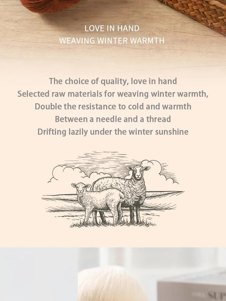 300g 238 Pure Wool Yarn (6 Pack) – High-Quality Knitting Yarn for Sweaters, Vests & Hats