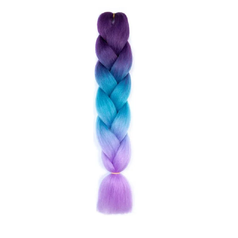 Synthetic 24-Inch Jumbo Braids Hair Extension – Afro Ombre Yaki Straight Crochet Hair