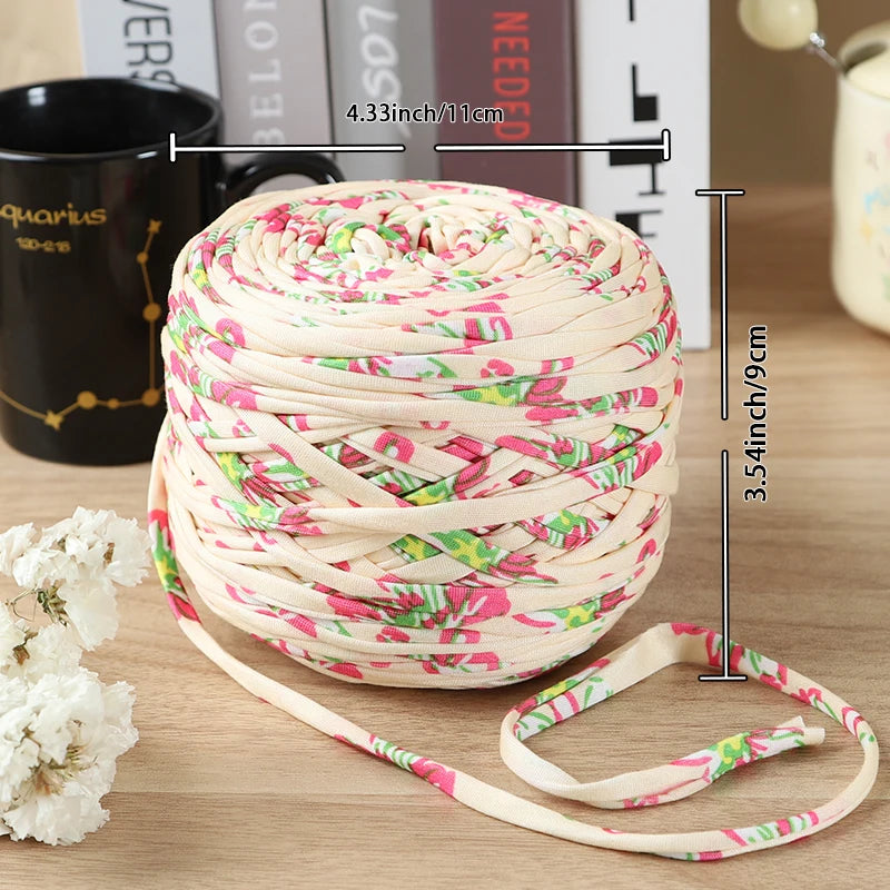 600g Large Polyester Fabric Yarn Set (2 Pieces) – Colorful Elastic Yarn for Bags, Slippers & DIY Crafts