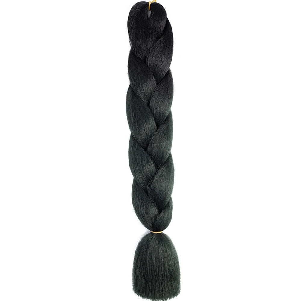 24 Inch Jumbo Braids Extensions – Synthetic Afro Ombre Kanekalon Braiding Hair for Children 22