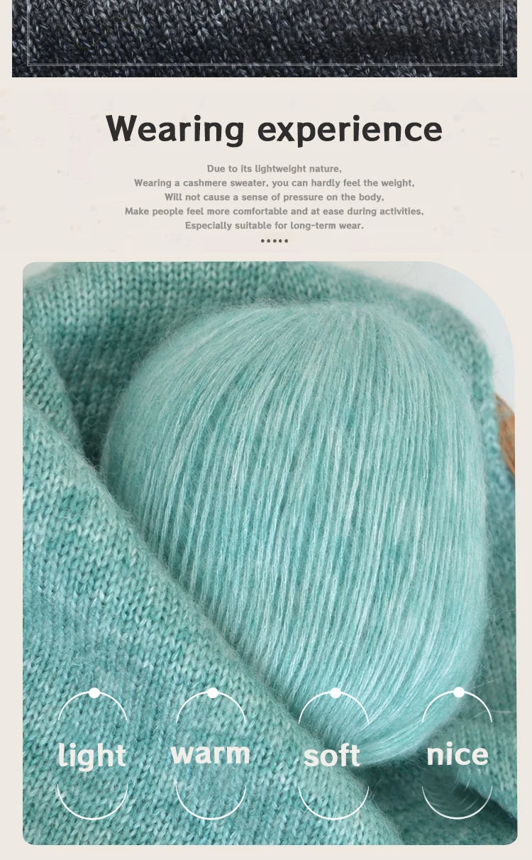 300g High-Quality Cashmere Yarn – Lightweight Multi-Color Yarn for Sweaters, Jackets, Scarves & Hats (6pcs Pack)