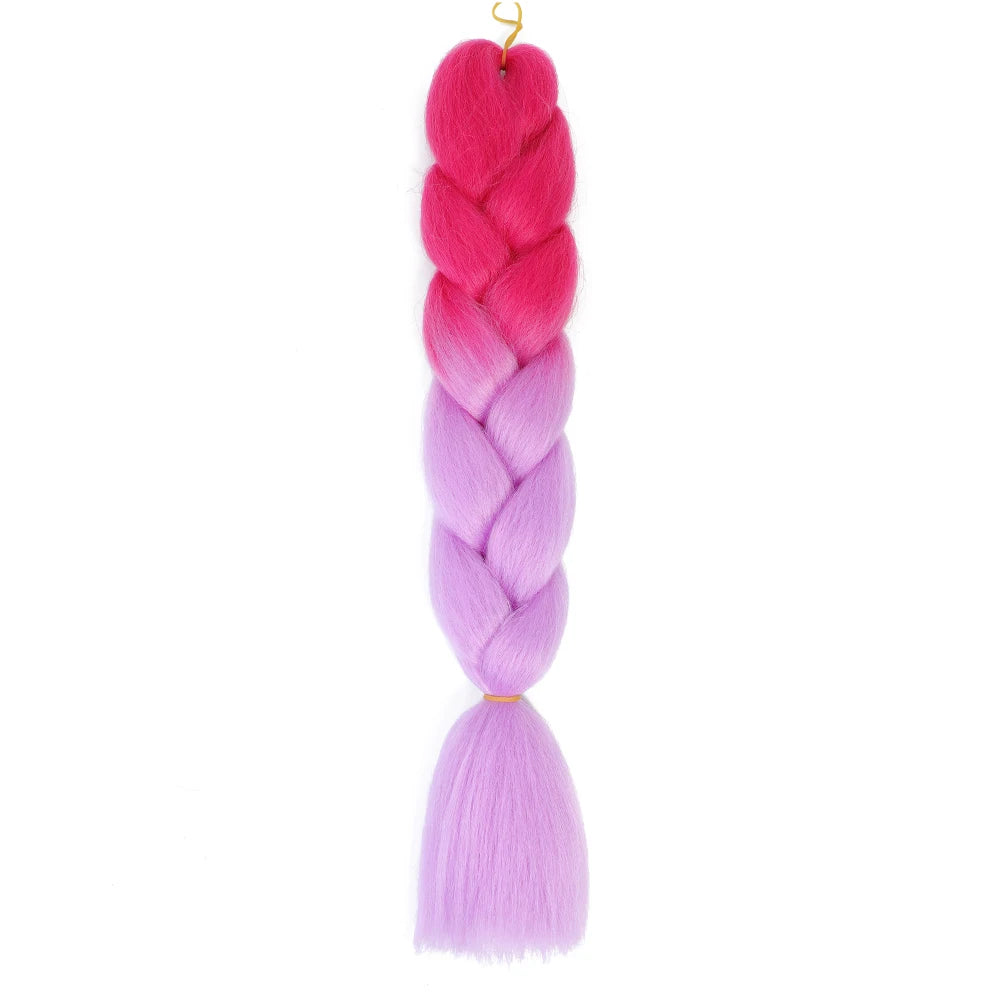 24 Inch Jumbo Braids Extensions – Synthetic Afro Ombre Kanekalon Hair for Children