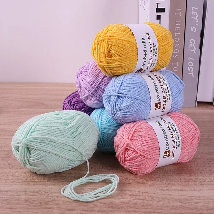 4-Strand Synthetic Knitting Yarn – Soft DIY Craft Yarn for Sweaters, Scarves & Blankets