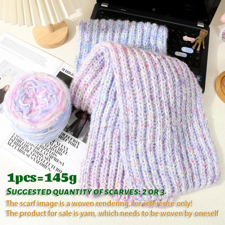 145g Gradient Dot Wool Yarn Ball – Soft Long-Dye Knitting Yarn for Scarves, Hats & Fashion Accessories