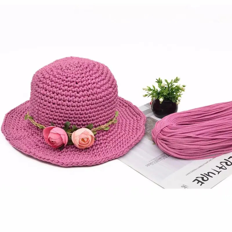210g Ice Silk Shiny Yarn – Lightweight Summer Crochet Yarn for Sun Hats, Bags, Cushions & DIY Crafts