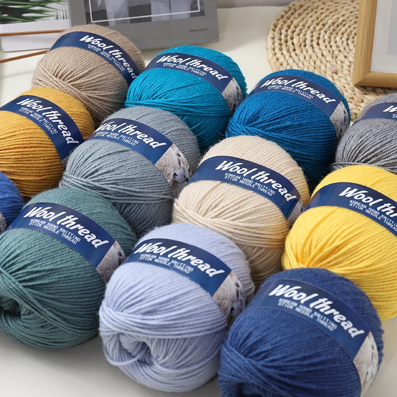 500g Fine Wool & Sheep Cashmere Yarn – Soft Warm Knitting Yarn (6 Pieces/Pack)