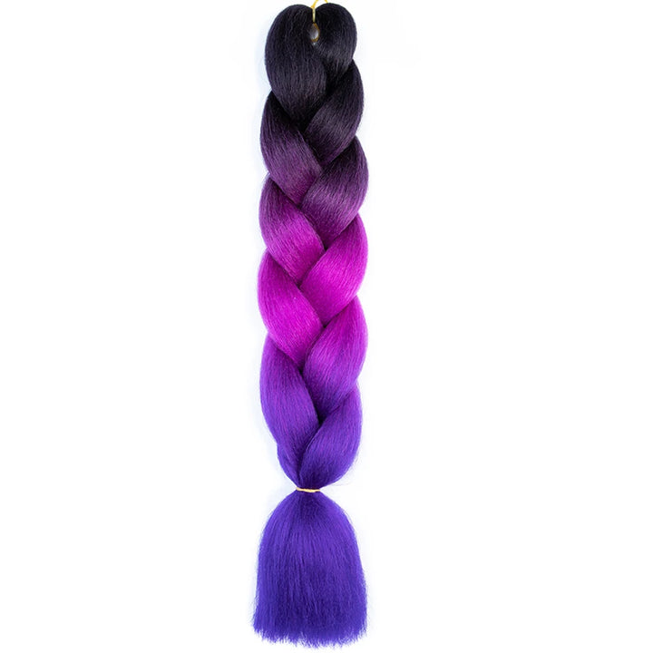 24 Inch Jumbo Braids Extensions – Synthetic Afro Ombre Kanekalon Braiding Hair for Children 22