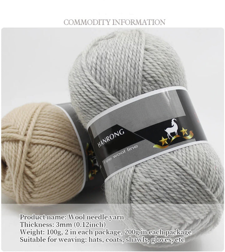 400g Thick Alpaca Wool Yarn – Chunky Knitting Yarn for Sweaters, Scarves, Hats & Coats (4 Skeins Pack)