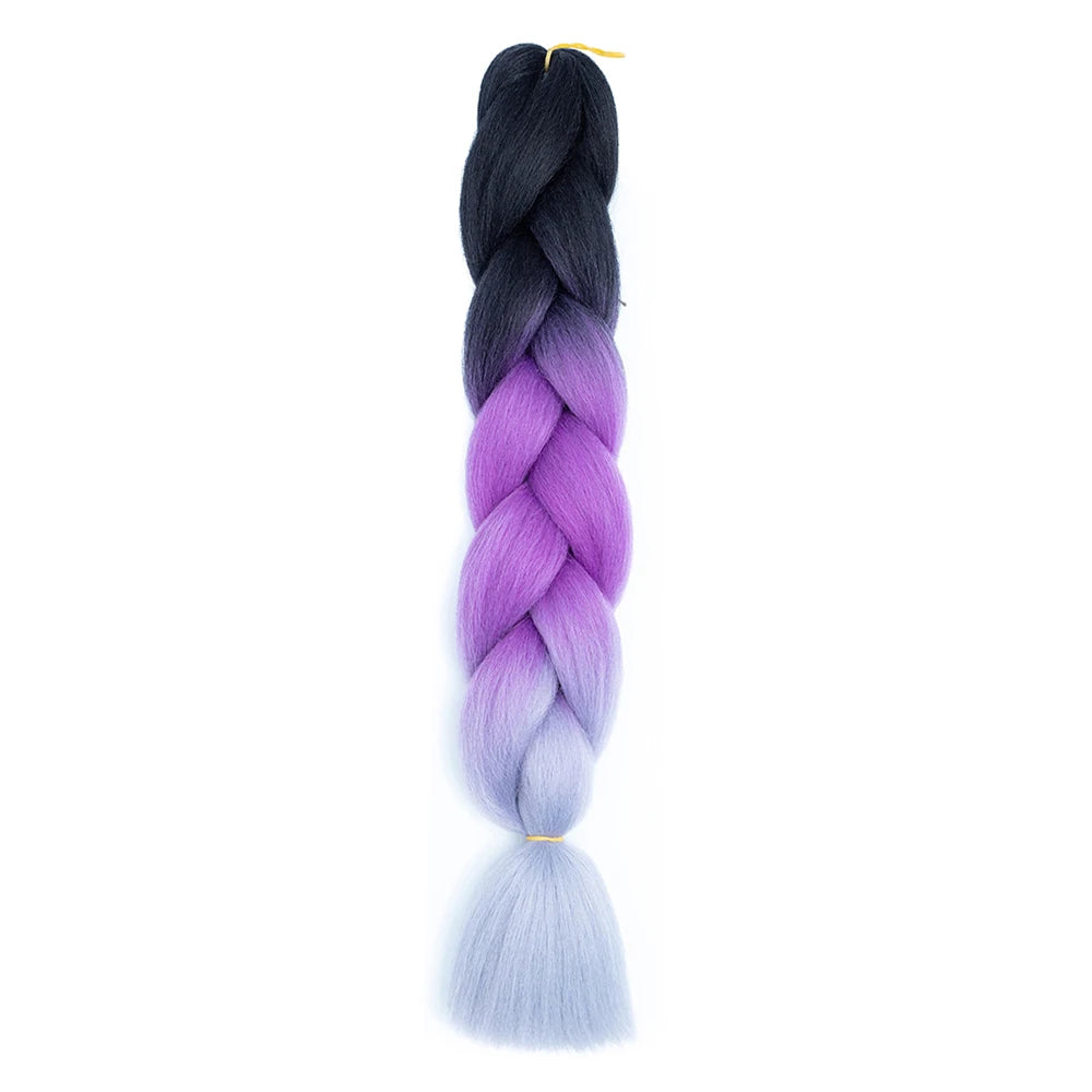 24 Inch Jumbo Braids Extensions – Synthetic Afro Ombre Kanekalon Hair for Children