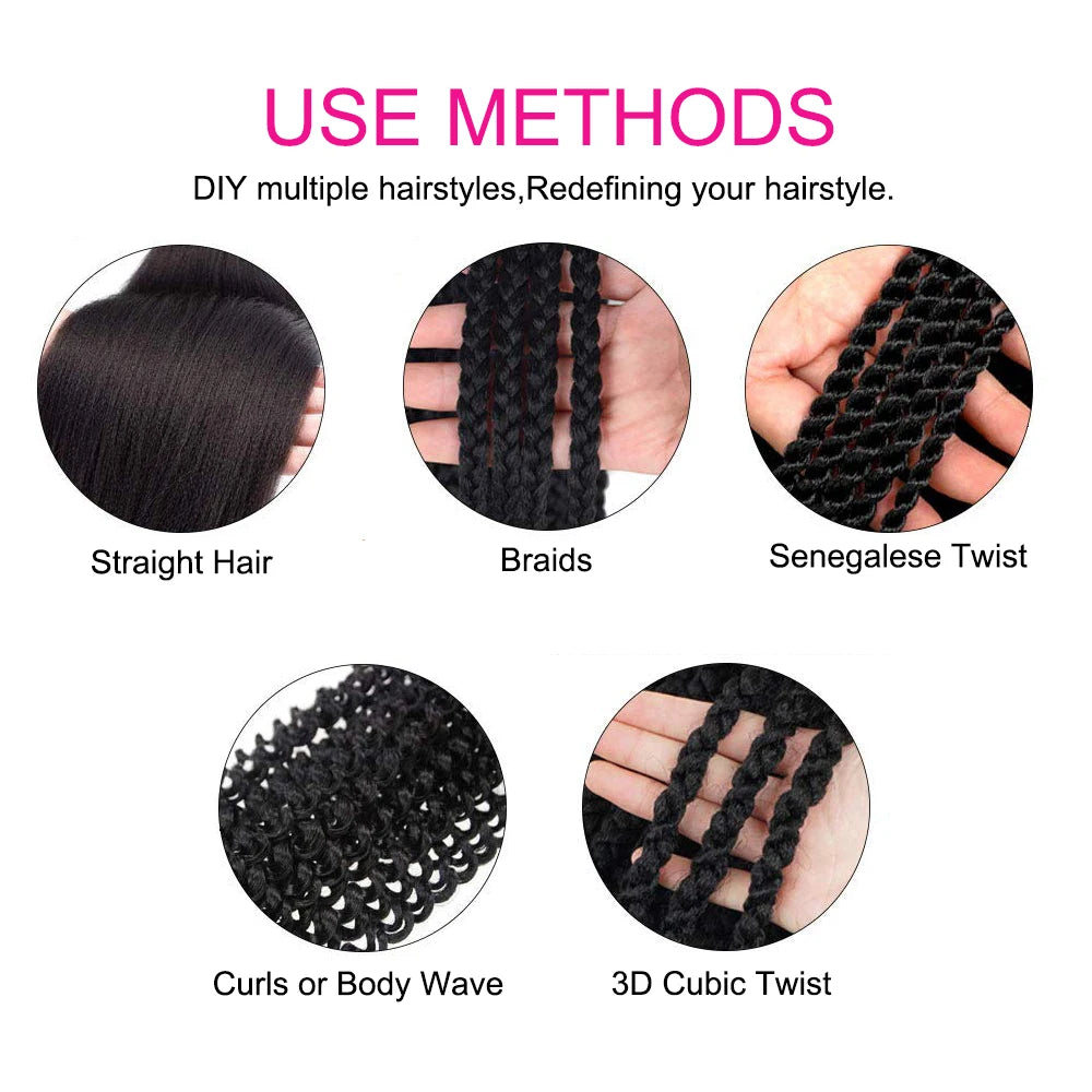 26 Inch Pre-Stretched Braiding Hair – Xpression-Style Smooth Yaki Straight Synthetic Extensions
