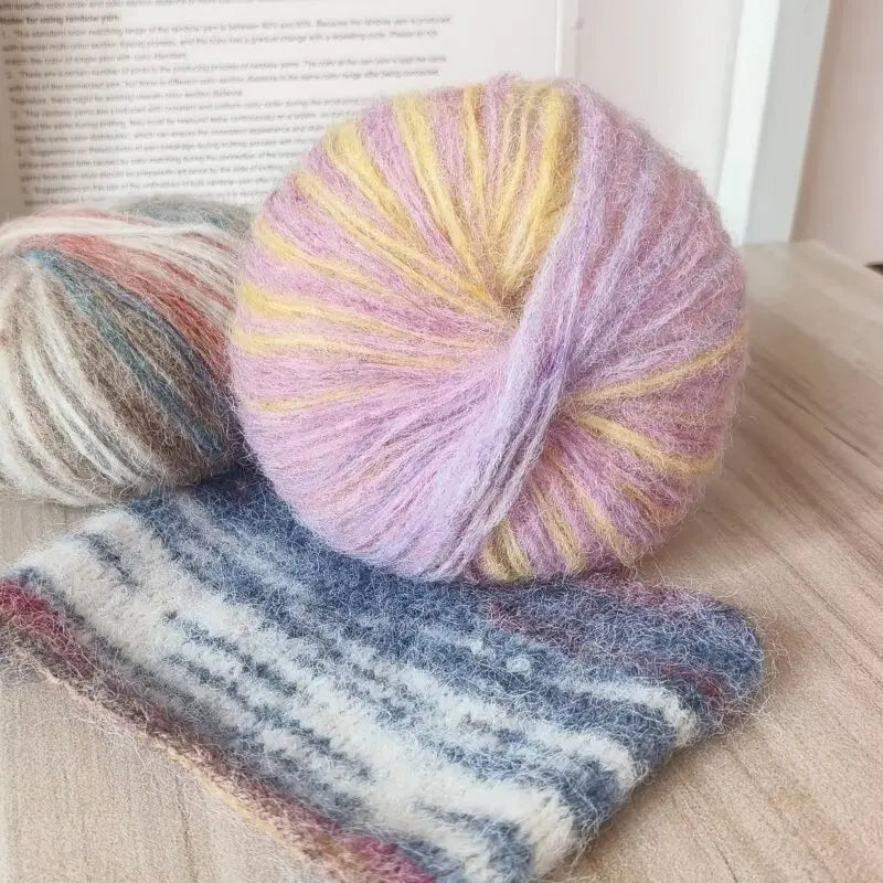 250g Oil Painting Gradient Alpaca Yarn – Soft Knitting & Crochet Yarn for Sweaters, Scarves, Hats & Shawls (10pcs)