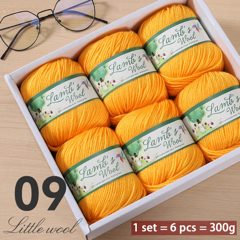 Very Soft Lamb Wool Yarn – Medium-Thick High-Quality Wool for Knitting Sweaters, Scarves & Accessories