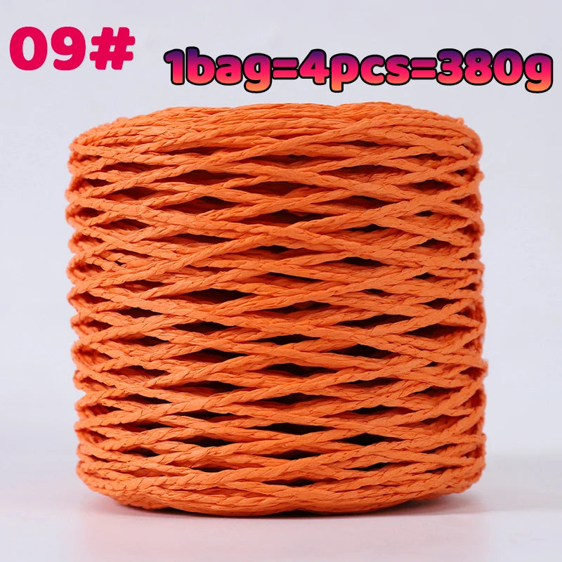 380g Bamboo Fiber Raffia Yarn – Straw Paper Yarn for Summer Hats, Bags & DIY Crafts