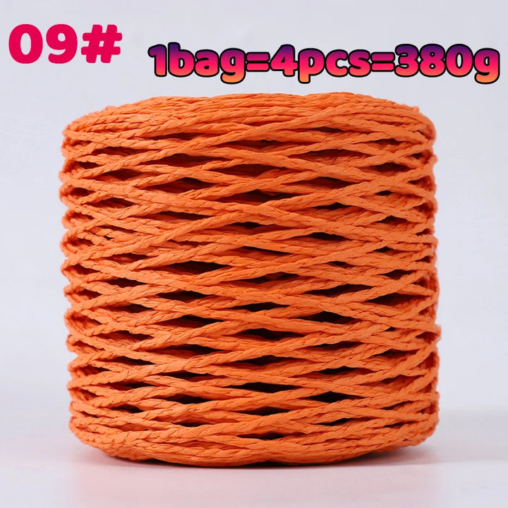380g Bamboo Fiber Raffia Yarn – Straw Paper Yarn for Summer Hats, Bags & DIY Crafts