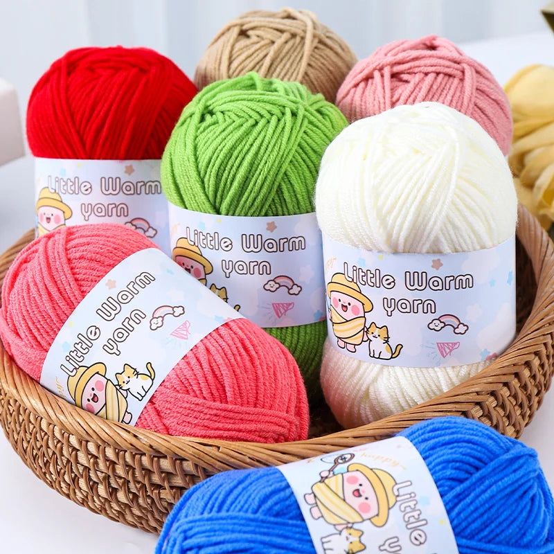 300g Medium-Thick Soft Yarn – DIY Hand-Knitting Yarn Balls for Sweaters, Hats & Crafts (6 Pieces / Pack)