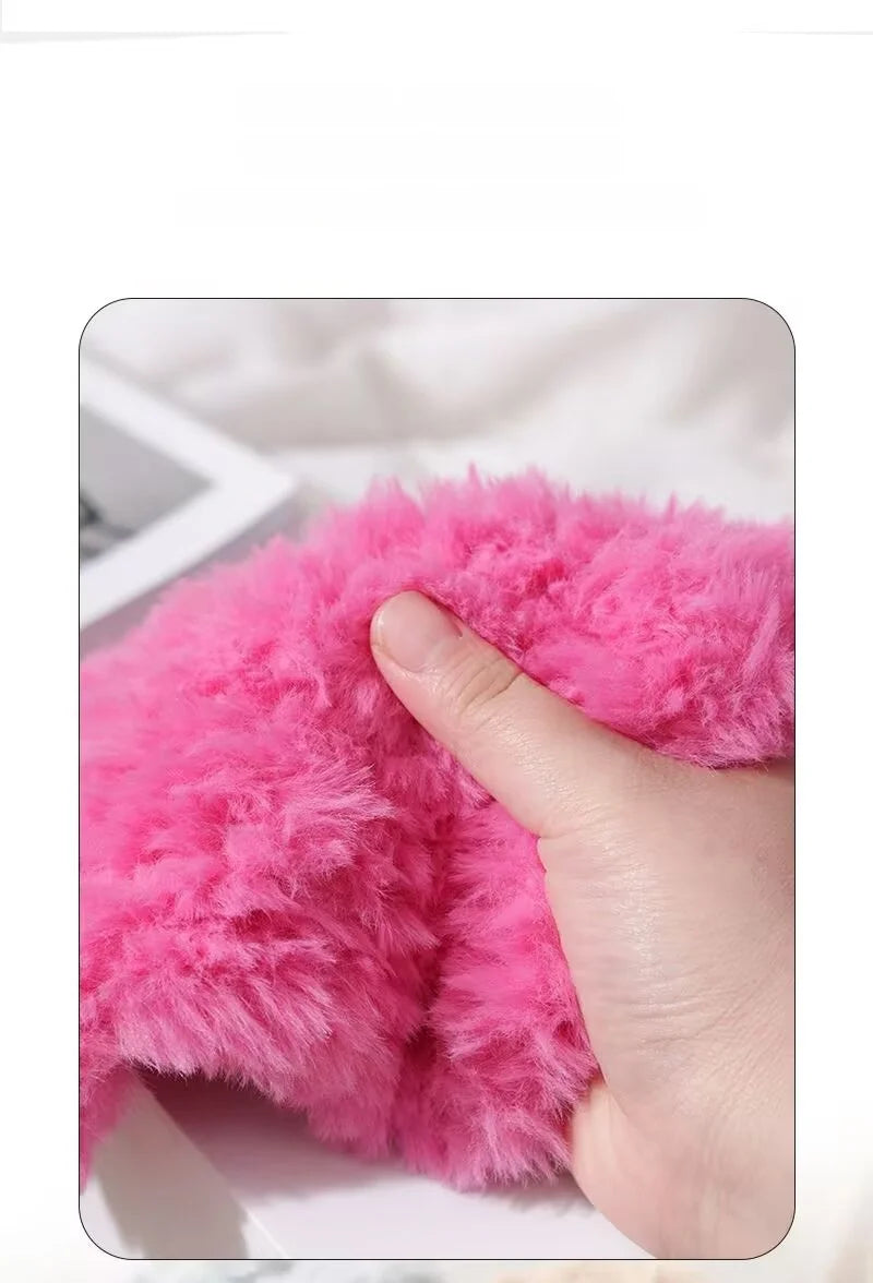 Imitation Fur Long-Haired Yarn – 400g Soft Beginner Knitting Yarn (4 Skeins Set)