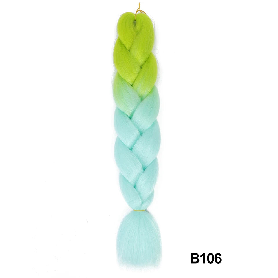 Synthetic 24 Inch 100g Ombre Jumbo Braiding Hair – Kanekalon Twist Extensions