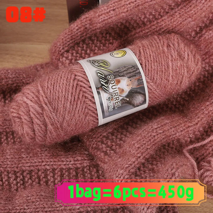 Thick Imitation Fur Yarn Ball – Soft DIY Knitting Yarn for Hats, Scarves, Coats & Shawls