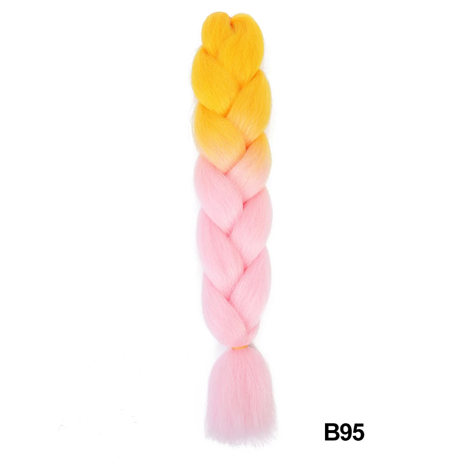 Synthetic 24 Inch 100g Ombre Jumbo Braiding Hair – Kanekalon Twist Extensions