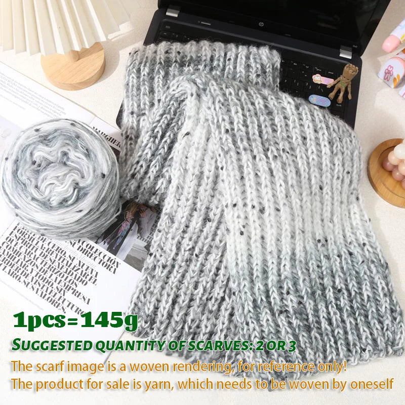 145g Gradient Dot Wool Yarn Ball – Soft Long-Dye Knitting Yarn for Scarves, Hats & Fashion Accessories