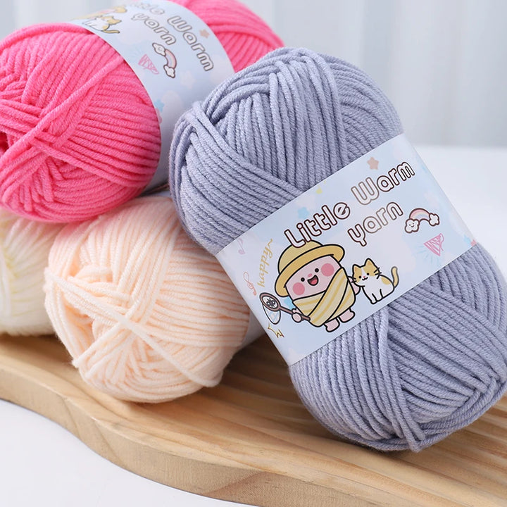 300g Medium-Thick Soft Yarn – DIY Hand-Knitting Yarn Balls for Sweaters, Hats & Crafts (6 Pieces / Pack)