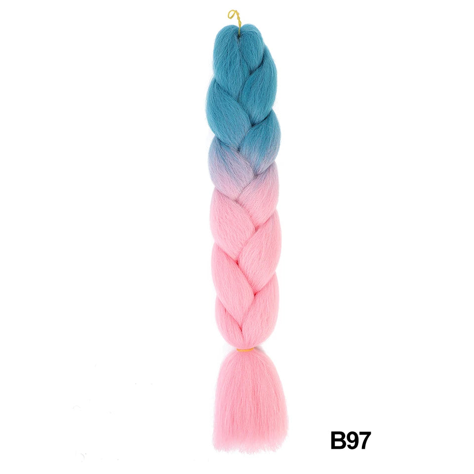 Synthetic 24 Inch 100g Ombre Jumbo Braiding Hair – Kanekalon Twist Extensions