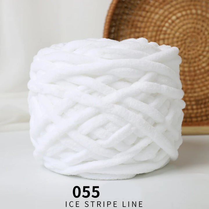 3pcs Ice-Striped Soft Thick Yarn – Handcrafted Yarn for Scarves, Hats, Slippers & DIY Projects