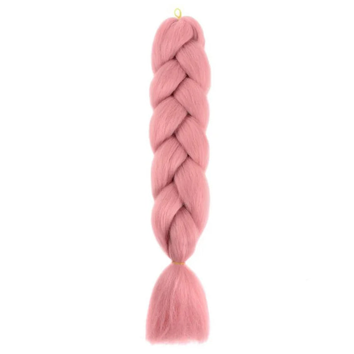 24 Inch Synthetic Jumbo Braiding Hair – Yaki Straight Box Braid Extensions for Dreadlocks & Twists