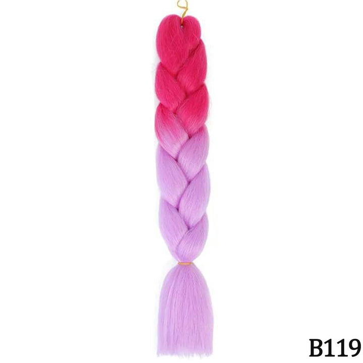 24 Inch Jumbo Braids Extensions – Synthetic Afro Ombre Kanekalon Braiding Hair for Children 22