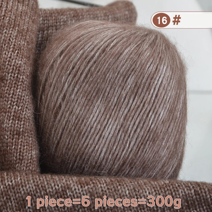 300g High-Quality Cashmere Yarn – Lightweight Multi-Color Yarn for Sweaters, Jackets, Scarves & Hats (6pcs Pack)