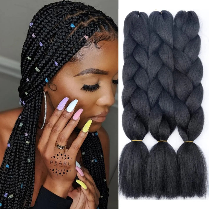 Synthetic African Ombre Braiding Hair – 3PCS Pre-Stretched High Temperature Fiber