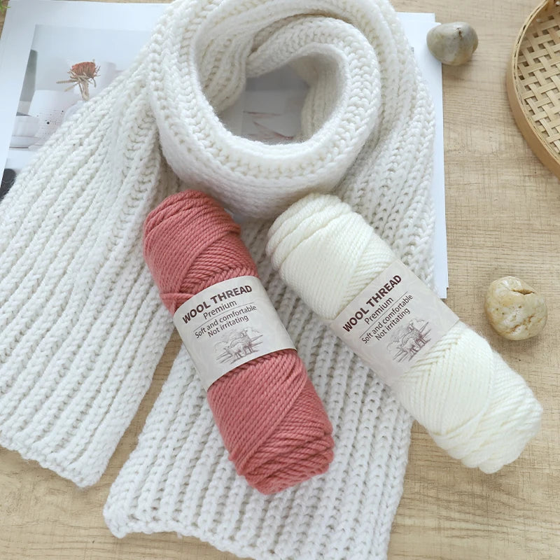 500g Thick Alpaca Wool Yarn – 245 Needle Knitting Yarn for Sweaters, Jackets & Accessories