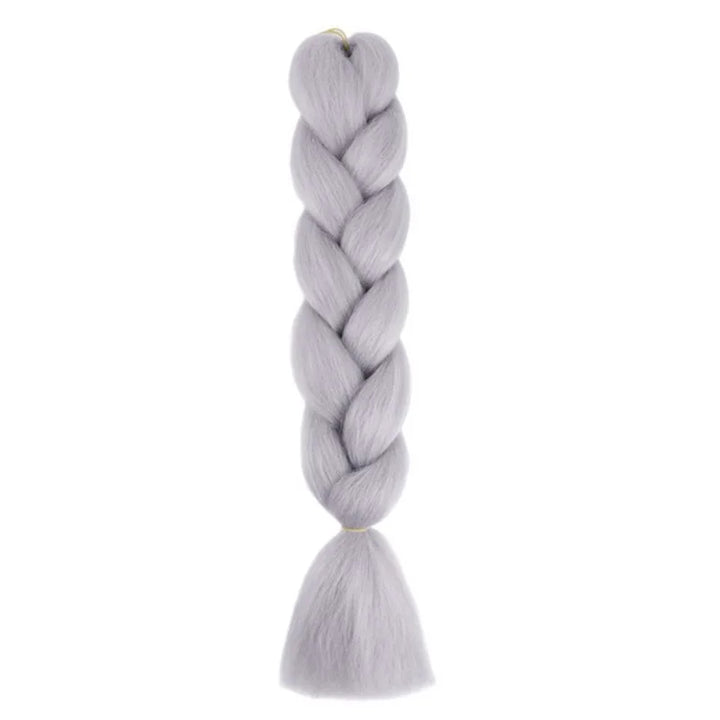 24 Inch Synthetic Jumbo Braiding Hair – Yaki Straight Box Braid Extensions for Dreadlocks & Twists