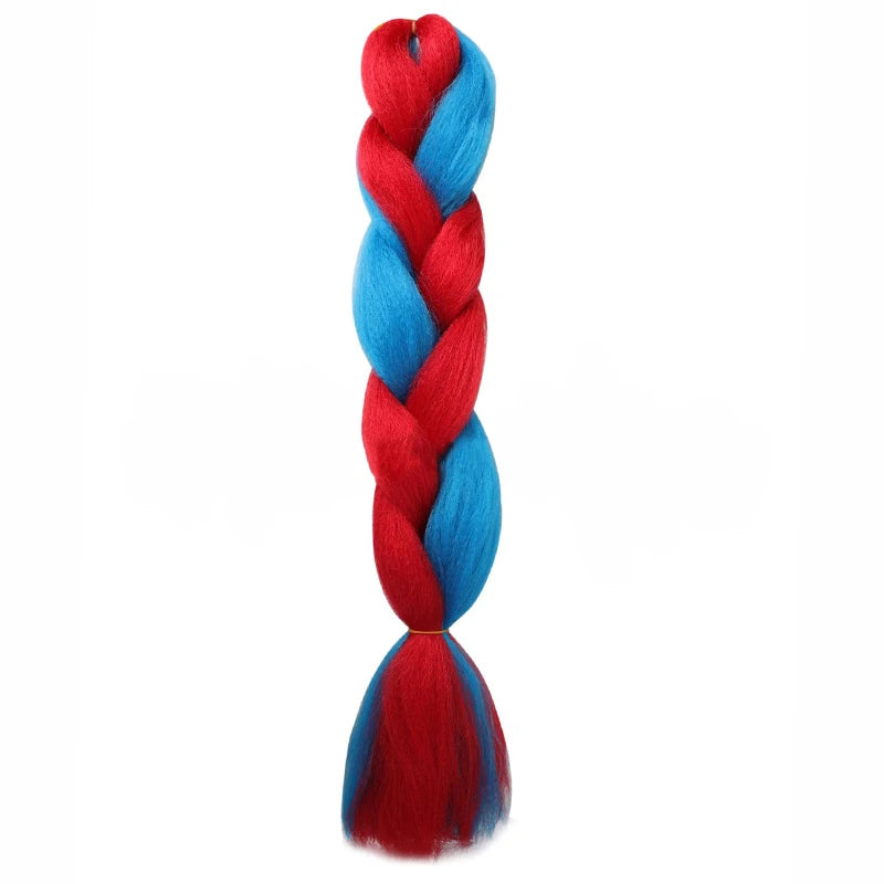 Synthetic 24 Inch Jumbo Braiding Hair – Afro Ombre Yaki Straight Crochet & Box Braids