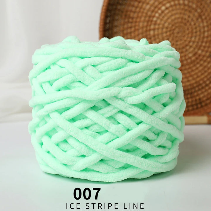3pcs Ice-Striped Soft Thick Yarn – Handcrafted Yarn for Scarves, Hats, Slippers & DIY Projects
