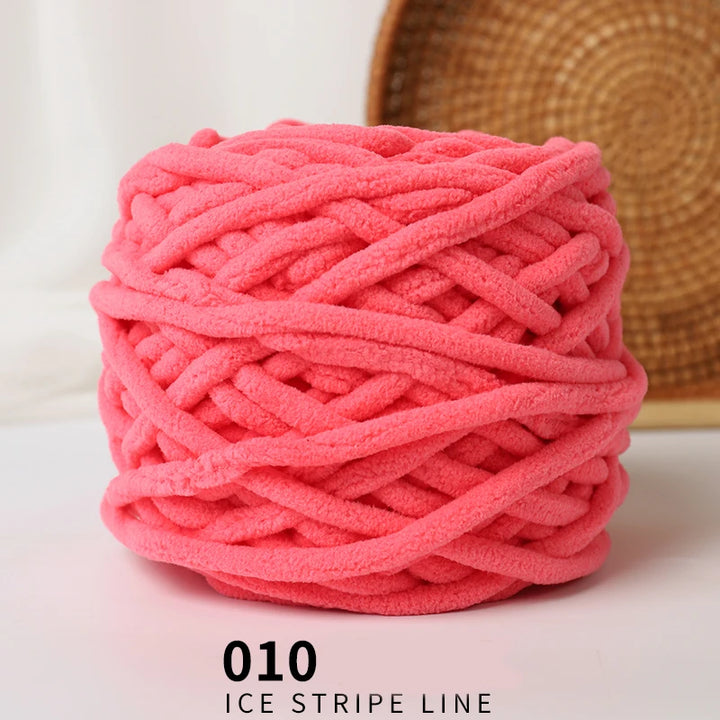 3pcs Ice-Striped Soft Thick Yarn – Handcrafted Yarn for Scarves, Hats, Slippers & DIY Projects