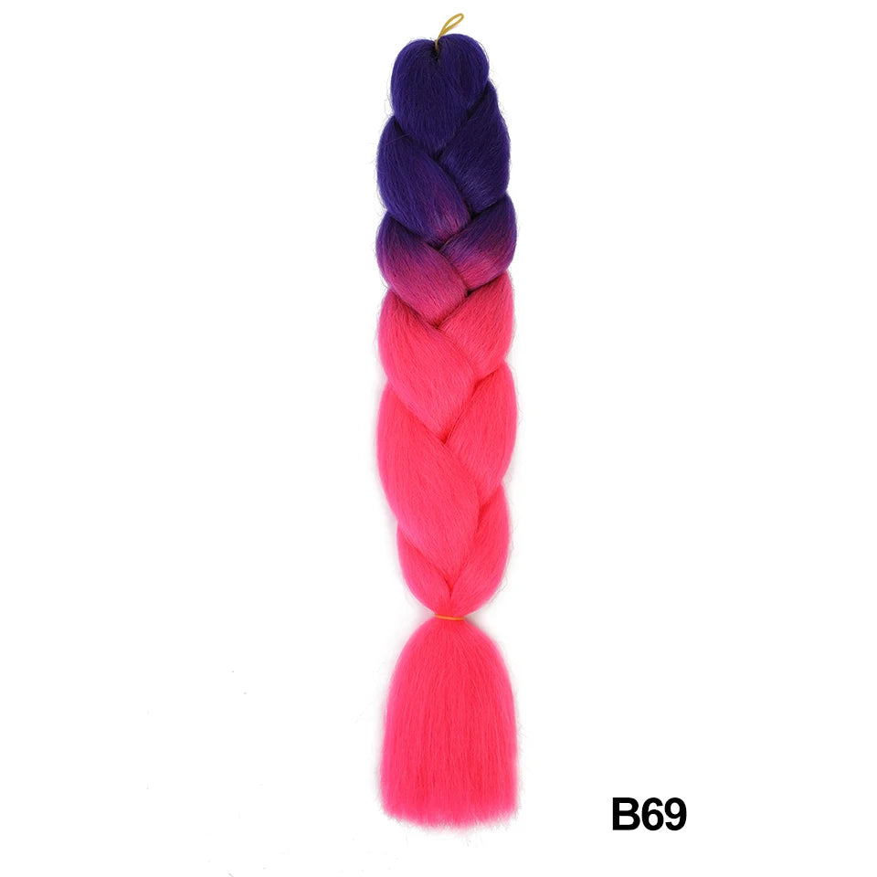Synthetic 24 Inch 100g Ombre Jumbo Braiding Hair – Kanekalon Twist Extensions