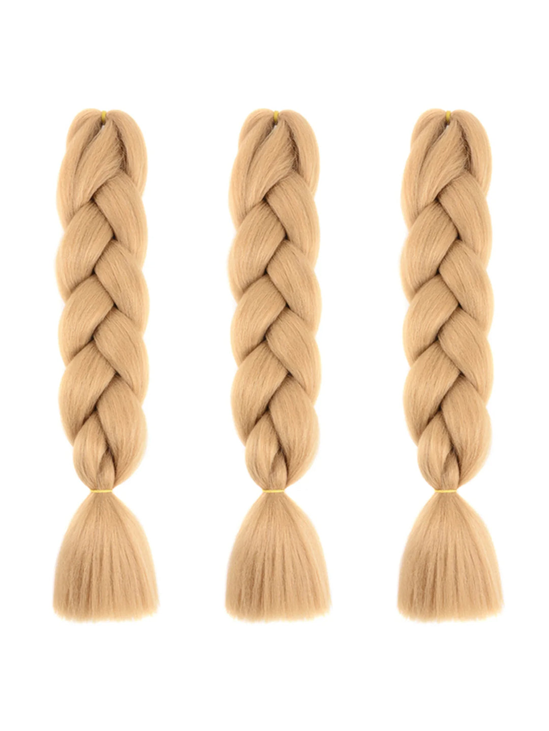 3 Packs 24 Inch Rainbow Braiding Hair Extensions – Ombre Synthetic Jumbo Braid Hair for Crochet Braids (Rose Red)