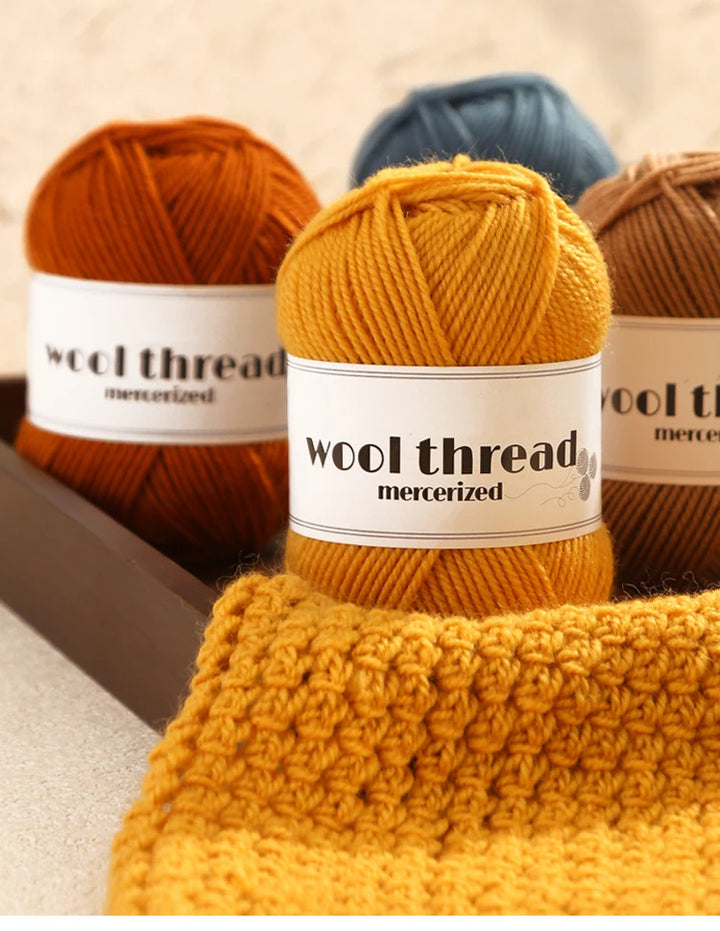 300g 100% Pure Wool Yarn (6 Pieces) – Soft Warm Knitting Yarn for Sweaters, Hats, Scarves & Winter DIY Projects