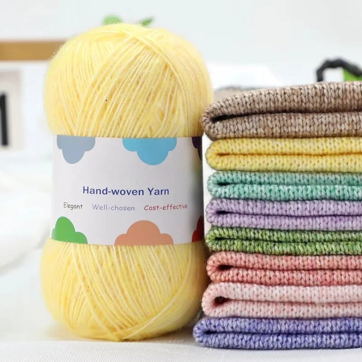 300g Colorful Bamboo Fiber Mohair Yarn Set (6 Pieces) – Soft Knitting Yarn for Sweaters, Scarves, Hats & Shawls