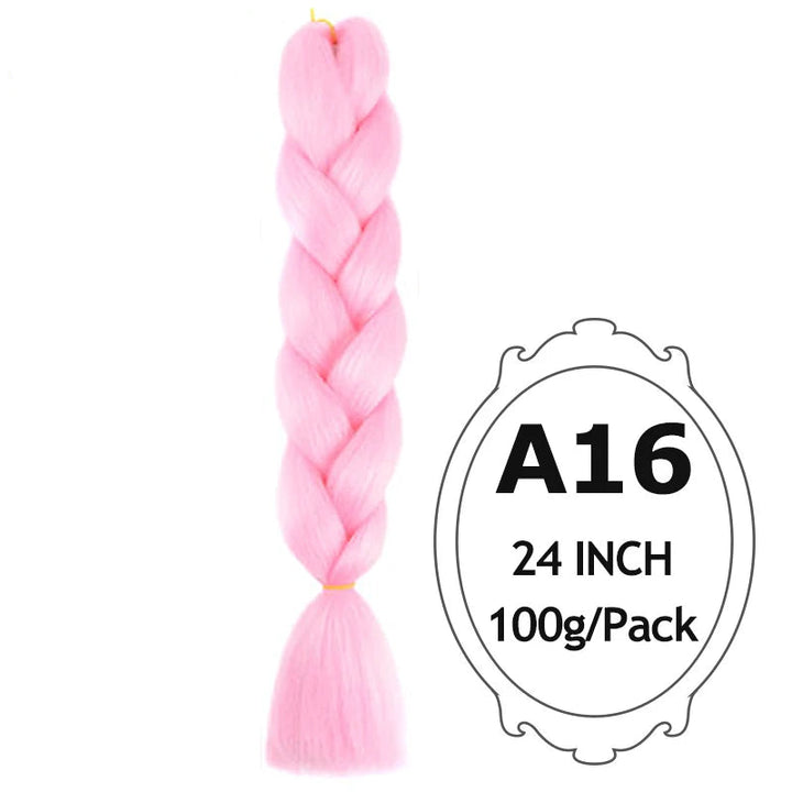 Pink braided hair extension 