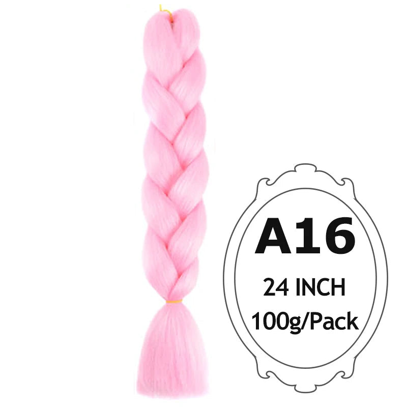 24 Inch Ombre Jumbo Braiding Hair – 5 Packs Yaki Texture Synthetic Extensions for Box Braids