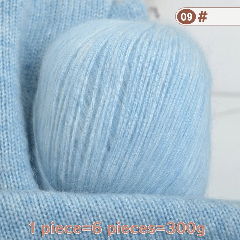 300g High-Quality Cashmere Yarn – Lightweight Multi-Color Yarn for Sweaters, Jackets, Scarves & Hats (6pcs Pack)