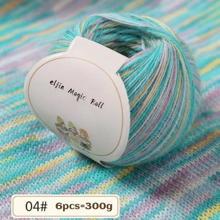 300g Premium Gradient Fine Wool Yarn – Soft Knitting & Crochet Yarn for Sweaters, Scarves, Hats & Shawls (DIY Craft Yarn Balls)