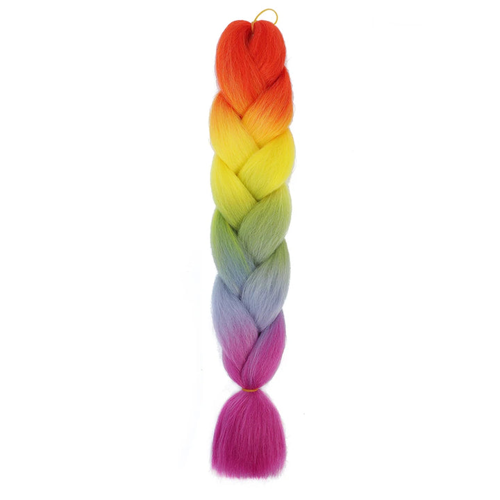 24 Inch Jumbo Braids Extensions – Synthetic Afro Ombre Kanekalon Hair for Children