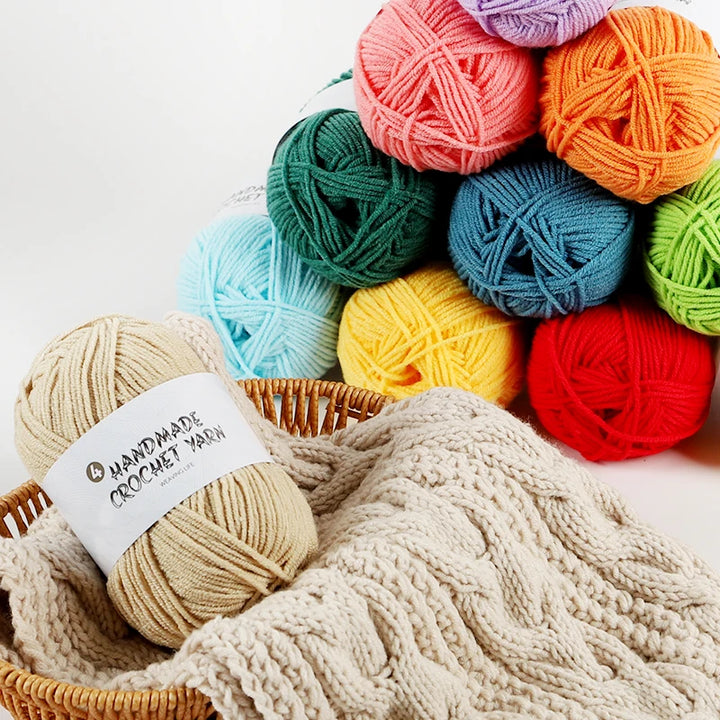 High-Quality 4-Ply Acrylic Yarn – Soft & Lightweight Knitting Yarn for Sweaters, Scarves, Coats, Gloves & DIY Crafts